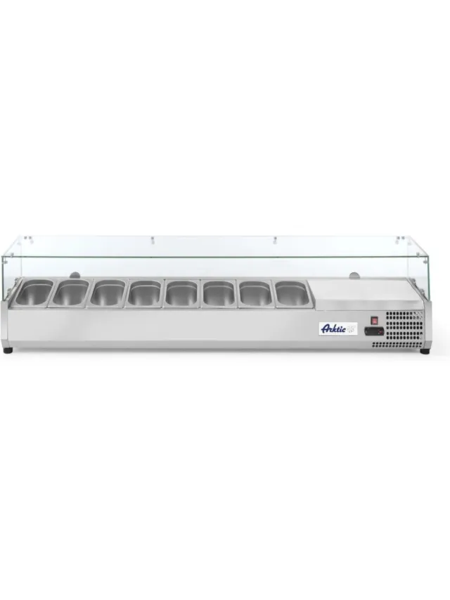 Arktic Opzetkoelvitrine - 8x 1/4 GN-2°C/+8°C - 1805x335x430mm rvs