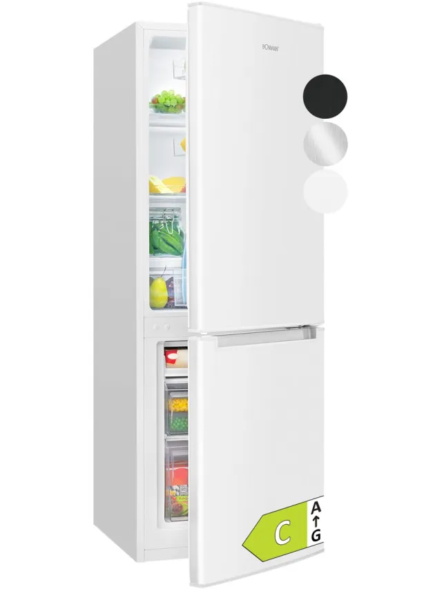 Bomann KG 7359 – Koel- vriescombinatie – 173 Liter – 143 cm hoog – Wit - Energiezuinig klasse C