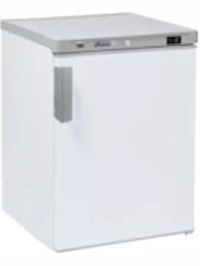 Hendi Arktic Vrieskast 100 liter wit met vaste schappen en een deurslot rvs