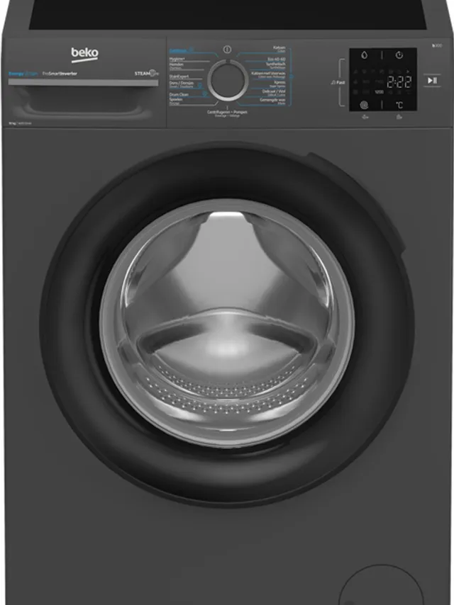 Beko BM3WFT31041A1 - Wasmachine - Voorlader - 10 kg - 1400 RPM - Antraciet Manhattan Gray