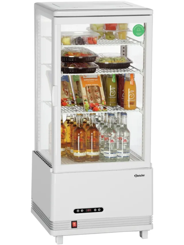 Bartscher Mini-koelvitrine 78L-WE/L - 445x400x985mm Wit