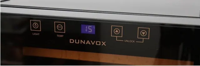 Dunavox Home-28 Vrijstaande Wijnkoelkast DXFH-28.88 49 cm diep Zwart 1 T° - 28 Flessen