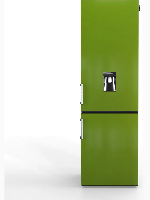 Nunki Large H2O – Koel-vriescombinatie – Waterdispenser – E-klasse – 268 liter – Grass Green Gloss Grasgroen
