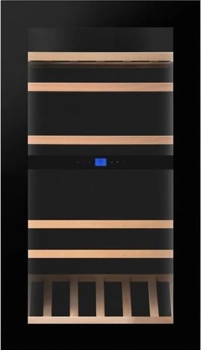 Le Chai Inbouwwijnkoelkast 2 zones PushOpen LBN590POV - Hoogte 105 cm zwart