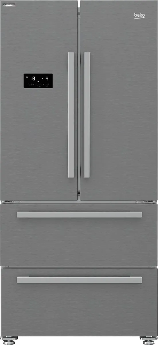 Beko GNE60531XN - Amerikaanse koelkast - 539 liter RVS