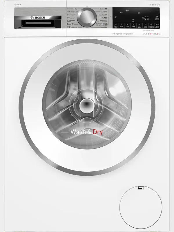 Bosch WNG254A9BY i-DOS - 10,5/6 kg Wit